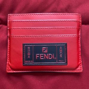 Fendi Roma Amor Leather Card Case